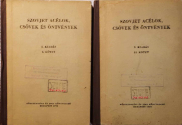 Kondoray Egon - Dr. Pomothy B�la - Szovjet ac�lok, cs�vek �s �ntv�nyek 3. kiad�s I-II.