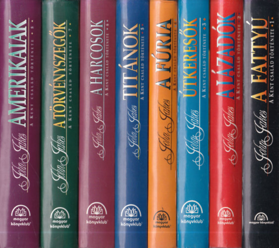 John Jakes - A Kent család története 1-8. A fattyú + A lázadók+ Útkeresők + A fúria + Titánok + A harcosok + A törvényszegők + Amerikaiak)