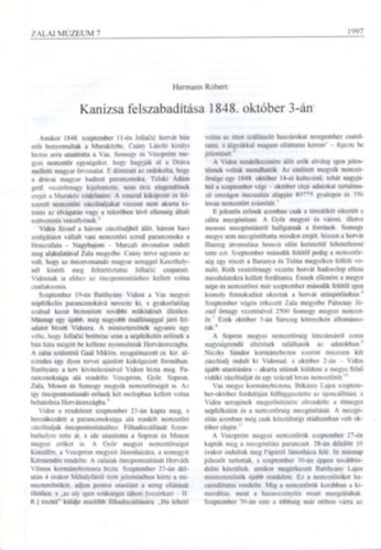 Hermann Rbert - Kanizsa felszabadtsa 1848. oktber 3-n - Klnlenyomat