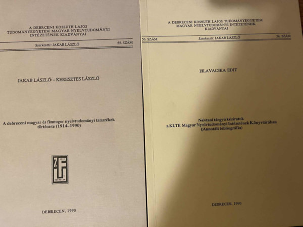 Keresztes L�szl�, Halacska Edit Jakab L�szl� szerk. - 2 db. nyelvtudom�nyi kiadv�ny
