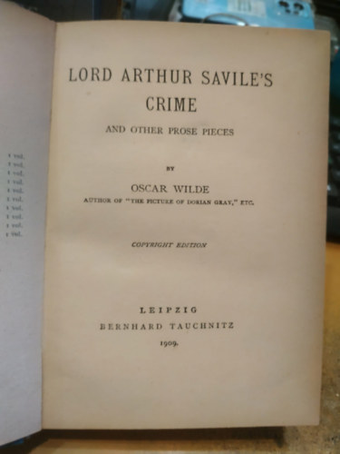 Oscar Wilde - Lord Arthur Savile's Crime and Other Prose Pieces