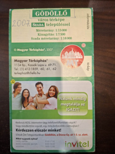 Gödöllő várostérképe Szada településsel (méretarány: 1 : 15 000, Szada méretaránya: 1 : 16 000)