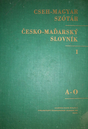 Dobossy Lszl - Cseh-magyar sztr I. ktet A-O
