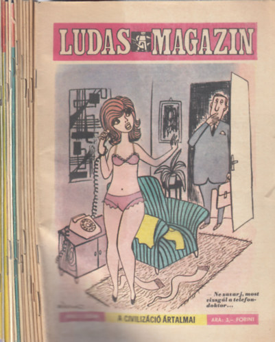 Tabi László (főszerk.) - Ludas magazin 1976/1-12. (teljes évfolyam, lapszámonként) + Nyári örömök