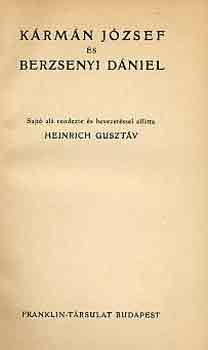 Heinrich Gusztv - Krmn Jzsef s Berzsenyi Dniel