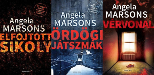 Angela Marsons - 3 db Angela Marsons krimi:  Vrvonal + rdgi jtszmk + Elfojtott sikoly  (A Kim Stone sorozat 1., 2., 5. rsze)