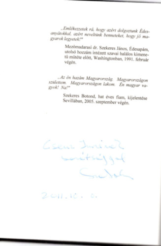 Szekeres Szabolcs - Gyerekek 2003-2006- dedikált