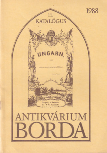 11. katalógus - Borda Antikvárium 1988