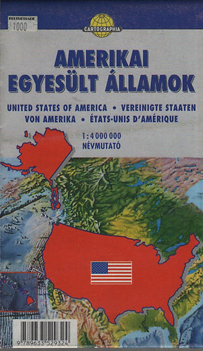 Amerikai Egyesült Államok térkép (1 : 4 000 000)- névmutatóval