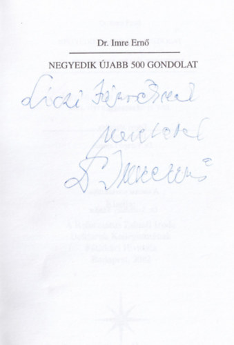 Dr. Imre Ern - Negyedik jabb 500 gondolat. - Dediklt.