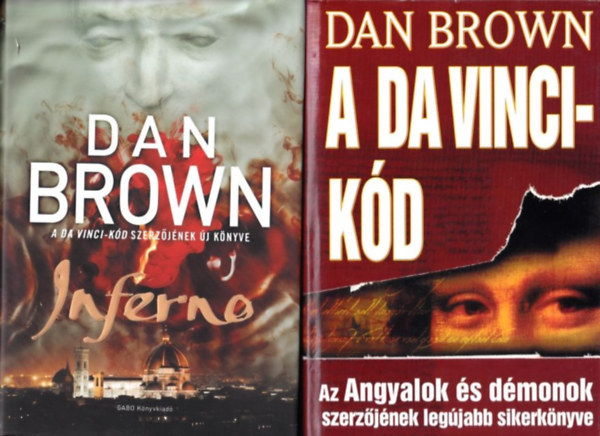 Dan Brown - Inferno + Da Vinci-kd ( 2 ktet Dan Brown regny )