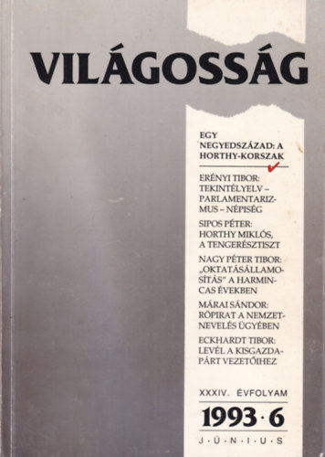 Gergely Andrs, Ger Andrs  (szerk.) Gbor Luca (szerk.) - Vilgossg 1993/6
