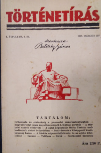 Belitzky Jnos  (szerk.) - Trtnetrs I. vfolyam 2. szm (1937. mrcius )