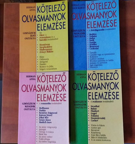 Herman Anna - K�telez� olvasm�nyok  elemz�se 1-4.(Gimn�ziumok sz�m�ra)