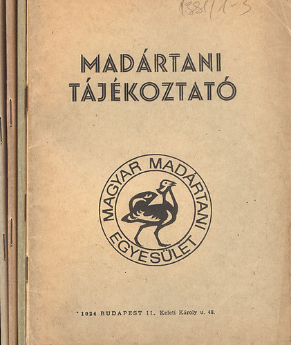 Madrtani tjkoztat 1981/1-12. (Teljes vfolyam, ngy fzetben)