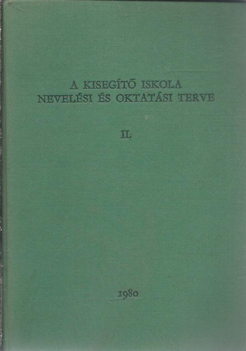A kisegt iskola nevelsi s oktatsi terve II.