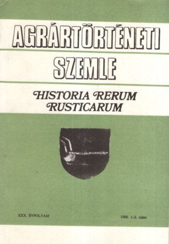 Gerics Jzsef, Ladnyi Erzsbet - Agrrtrtneti Szemle XXX. vf. 1988. 1-2. szm