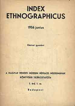 Index ethnographicus 1956 jnius