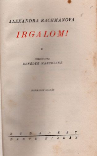 Alexandra Rachmanova - Irgalom!