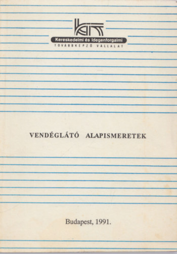 dr. Hajdu Endre - Vendéglátó alapismeretek