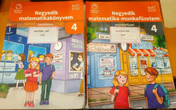 Fülöp Mária - 2 db Negyedik matematikakönyvem 4 (OH-MAT04TB) + Negyedik matematika-munkafüzetem 4 (OH-MAT04MB)(Oktatási Hivatal - NAT2020)