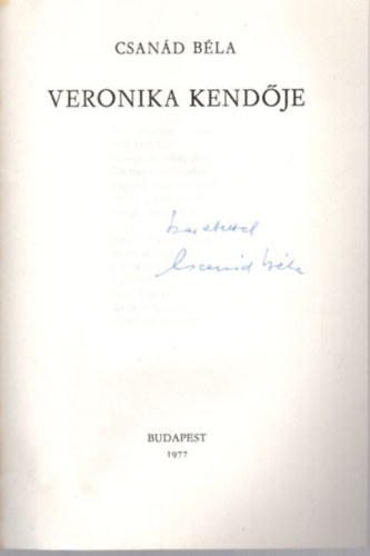 Csan�d B�la - Veronika kend�je versek - dedik�lt