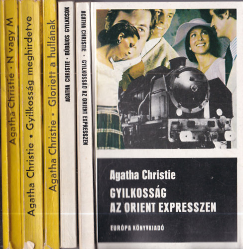 Agatha Christie - 5 db Agatha Christie krimi: N vagy M + Gyilkoss�g meghirdetve + Gloriett a hull�nak + B�b�jos gyilkosok + Gyilkoss�g az Orient expresszen