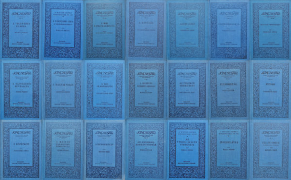 Julier Ferenc, Balla Antal, Hillebrand Jen�, K�llay Mikl�s, Ortutay Gyula, Keresztury Dezs�, Szab� Istv�n, Komor�czy Gy�rgy, Weis Istv�n, B�r� Villani Lajos, Villani LAjos Szinnyei J�zsef - 21 k�tet a Kincsest�r. A Magyar Szemle T�rsas�g Kis K�nyvt�ra sorozatb�l (Magyar Szemle Kincsest�ra): A magyar nyelv + A hadvezet�s m�v�szete + Az utols� sz�z �v t�rt�nete + Az �sk�kor t�rt�nete + A leg�jabb l�ra a vil�girodalo