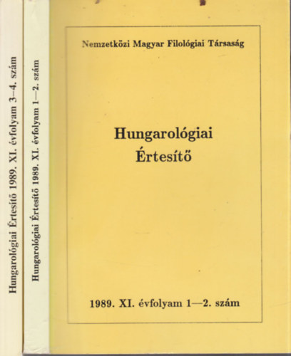 Hungarolgiai rtest 1989/1-4. szm (teljes vfolyam, 2 ktetben)