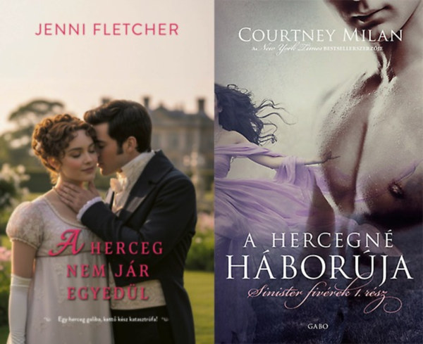 Jenni, Jenni Fletcher, Fletcher Jenni, Jenni Fletcher, Courtney Milan, Courtney Milan, Courtney Milan Fletcher - 2 db történelmi-romantikus regény: A herceg nem jár egyedül + A hercegné háborúja - Sinister fivérek 1. rész