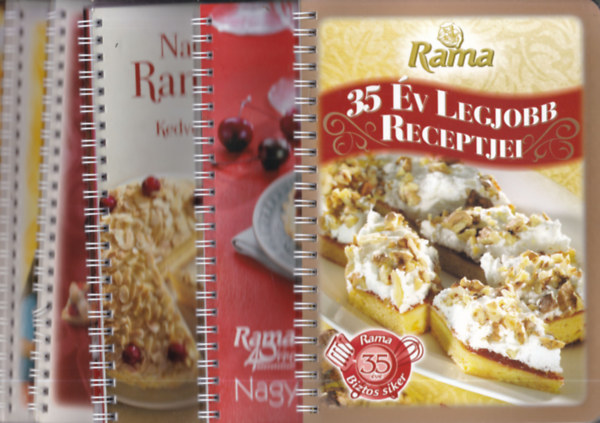 7 db. Rama szakácskönyv: 35 év legjobb receptjei + Tavaszi finomságok + Süssünk-süssünk valamit... + Ünnepi Sütemények + Nagy Ramakönyv 2024 - Kedvenceink kedvenceivel + Nagy Ramakönyv 2. + Házi sütemények 2.