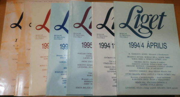 Horgas Béla-Levendei Júlia - 7 db Liget irodalmi és ökológiai folyóirat (Lapszámok a terméklapon)