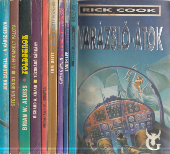 10 db. Griff k�nyvek (Var�zsl�-�tok + A kehely titka + A sz�rakozott var�zsl� + A Szelek Ur�nak v�gzete + Hoimyla- A k�k vir�gok titka + T�zok�d� s�rk�ny + F�ldburok + A lerombolt palota + A K�osz szava)