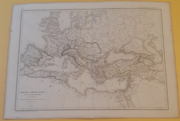 Dussieux, Louis-Etienne. - Carte de L'Empire Romain / Atlas général de géographie, physique, politique et historique. térkép/
