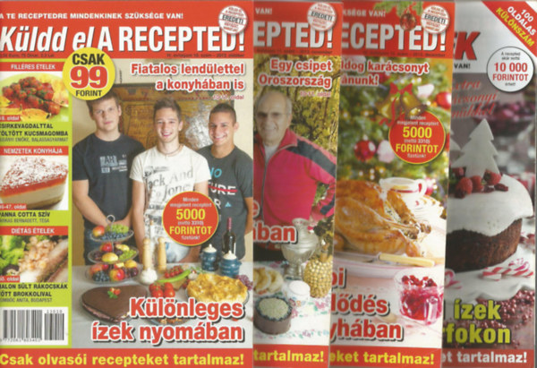 Lukcs Anik  (szerk.) - 4 db Kldd el A RECEPTED! Fzet, 2013. 10-12. szm + klnszm