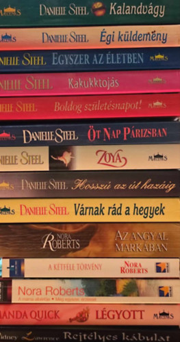 Nora Roberts, Amanda Quick, Sindey Lawrence Danielle Steel - 14 db romantikus kötet