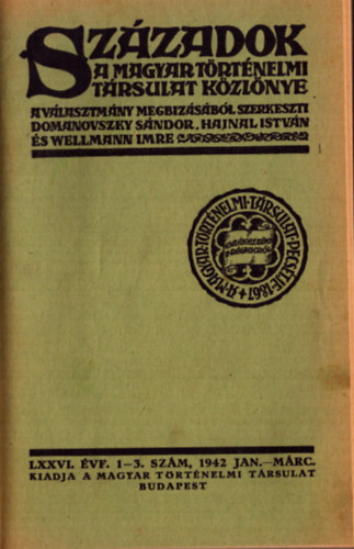 Sz�zadok 76. �vfolyam 1942