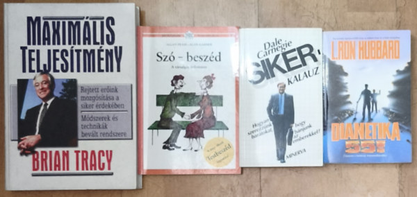 Allan Pease Brian Tracy - Dale Carnegie, L. Ron Hubbard Alan Garner - 4db könyv a sikerrel, üzletkötéssel, kommunikációval kapcsolatban - Dianetika, Sikerkalauz, Szó-beszéd, Maximális teljesítmény