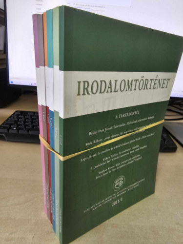 6db Irodalomtörténet folyóirat 2008/1, 3+ 2007/1, 4 + 2011/1 + 2009/4- Füst Milán a feleségem története, az én-regényben a másik+ Katolikus historizmus és apokrif magánbeszéd stb