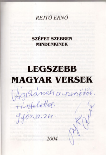 Rejt Ern - Szpet szebben mindenkinek... Legszebb magyar versek