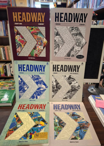 John & Liz Soars - 6 db angol nyelvkönyv, KÖNYVMENTŐ AJÁNLAT: Headway Elementary Workbook+Student's Book, Headway Upper-Intermediate Workbook+Student's Book, Headway Intermediate Workbook+Student's Book