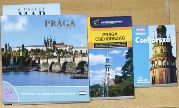 3db Csehországgal, Prágával kapcsolatos útikalauz - Csehország-Berlitz zsebkönyv, Prága, Csehország-Cartographia útikönyvsorozat, Prága-Ékszeresdoboz Európa szívében