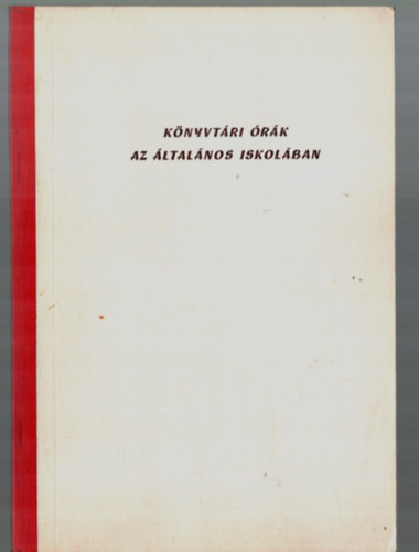 K�nyvt�ri �r�k az �ltal�nos iskol�ban.