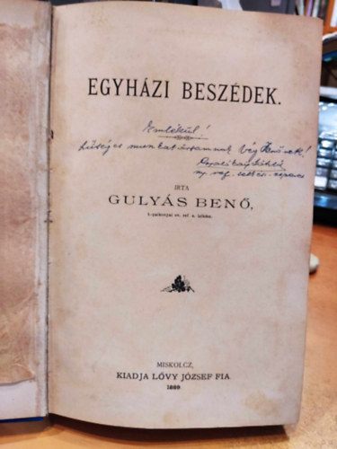Guly�s Ben� - Egyh�zi besz�dek I-II.