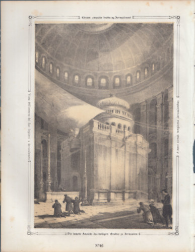 A szent srnak temploma Jeruslemben - eredeti litogrfia (metszet)