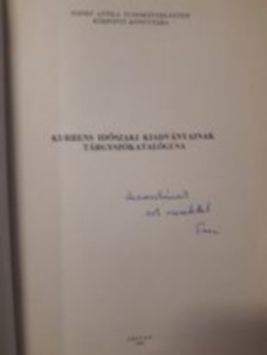 dr. Nagymiklsi Erzsbet - Kurrens idszaki kiadvnyainak trgyszkatalgusa