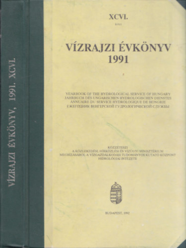 V�zrajzi �vk�nyv 1991 (XCVI. k�tet) (4 db kivehet� t�rk�pmell�klettel)
