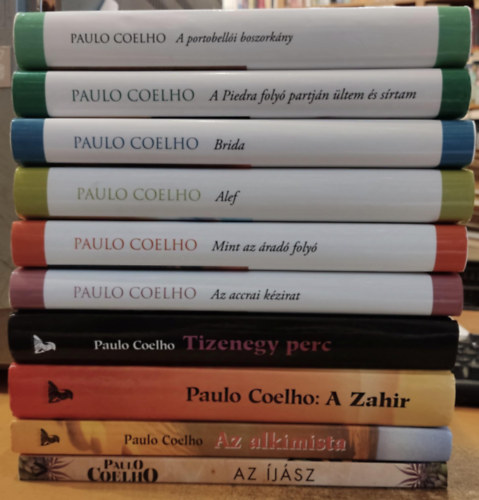 Paulo Coelho - 10 db Paulo Coelho: A portobellói boszorkány; A Piedra folyó parján ültem és sírtam; Brida; Alef; Mint az áradó folyó; Az accrai kézirat; Az íjász; Tizenegy perc; A Zahir; Az alkimista