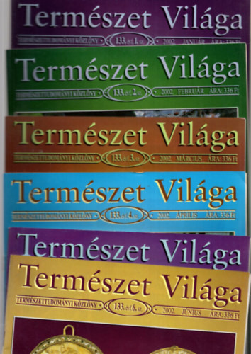 6 db Termszet vilga magazin: 133. vf. 1-6. szm