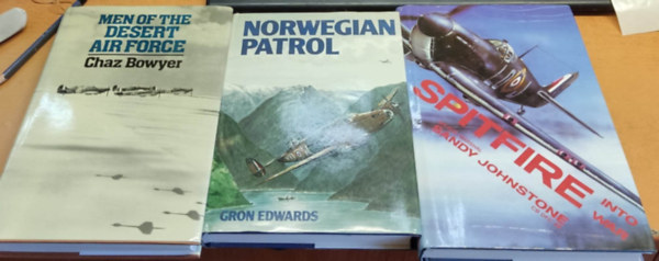 Sandy Johnstone, Chaz Bowyer Gron Edwards - 3 db Lgihbor, angol nyelven: Norwegian Patrol + Men of the Desert Air Force 1940-1943 + Spitfire into War